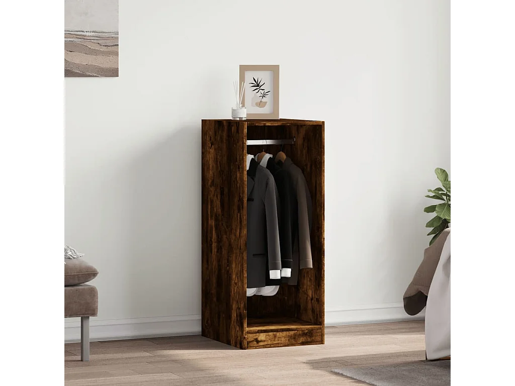 Garde-robe chêne fumé 48x41x102 cm bois d'ingénierie