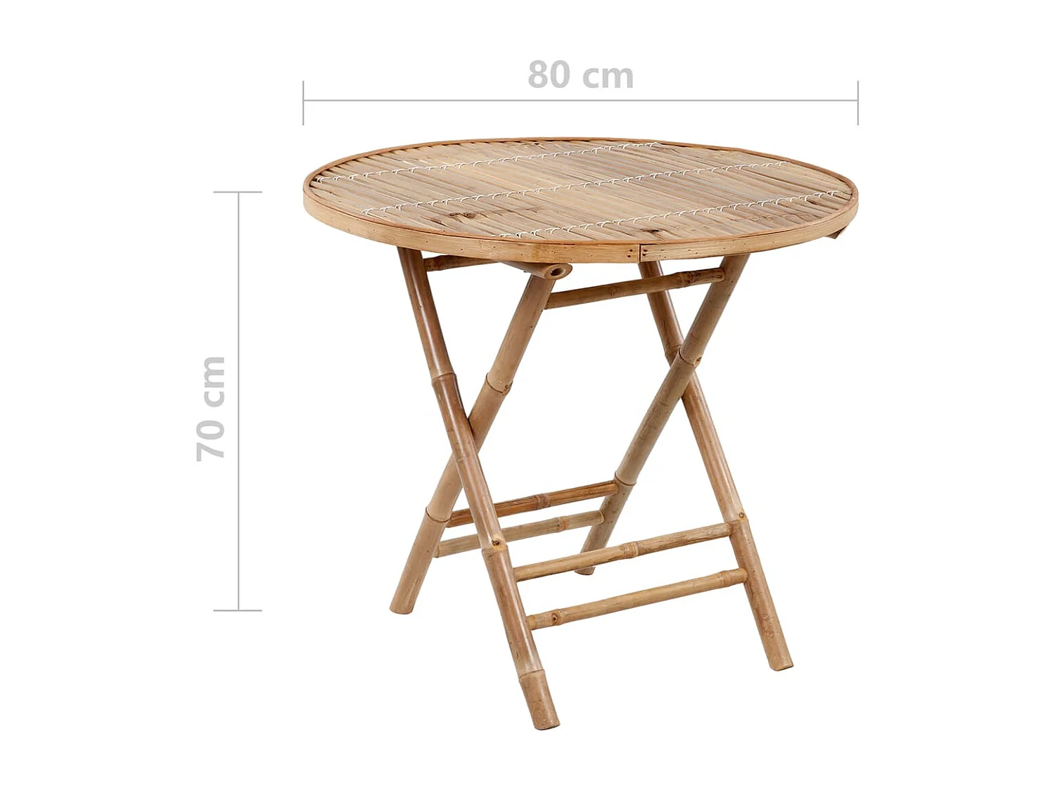 5 pcs conj. de jantar dobrável c/ almofadões p/ exterior bambu