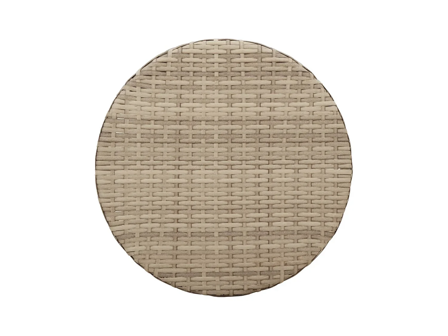 Ensemble de bistro 3 pcs avec coussins beige résine tressée