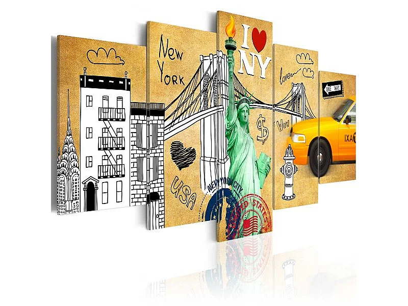 Tableau Villes I love New Jork City 200x100 cm