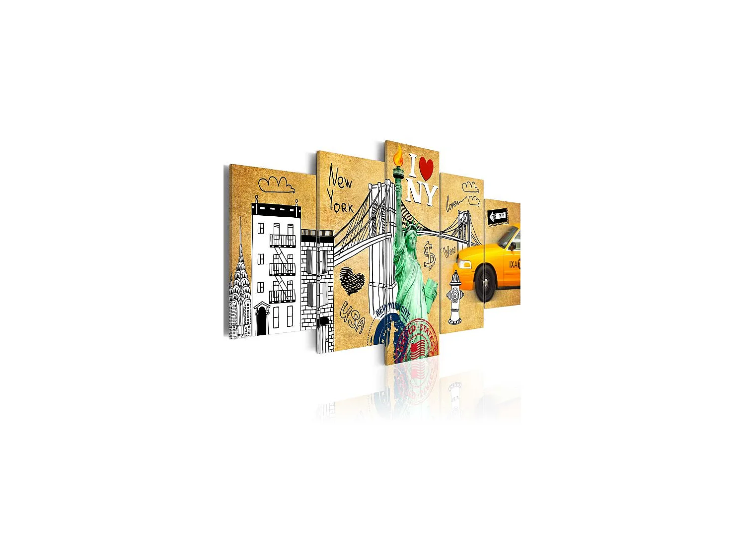Tableau Villes I love New Jork City 200x100 cm