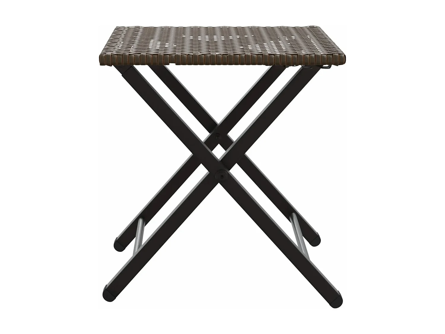 Juego de comedor de jardín plegable 5 piezas ratán PE marrón