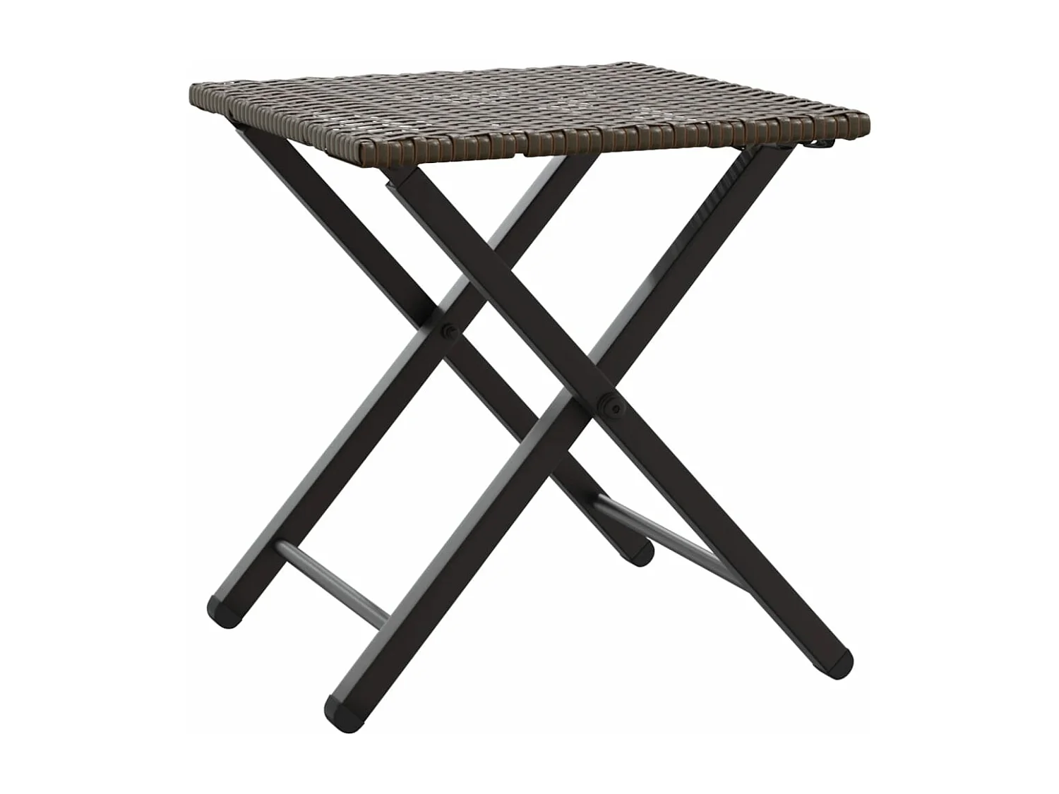 5-tlg. Garten-Essgruppe Klappbar Braun Poly Rattan