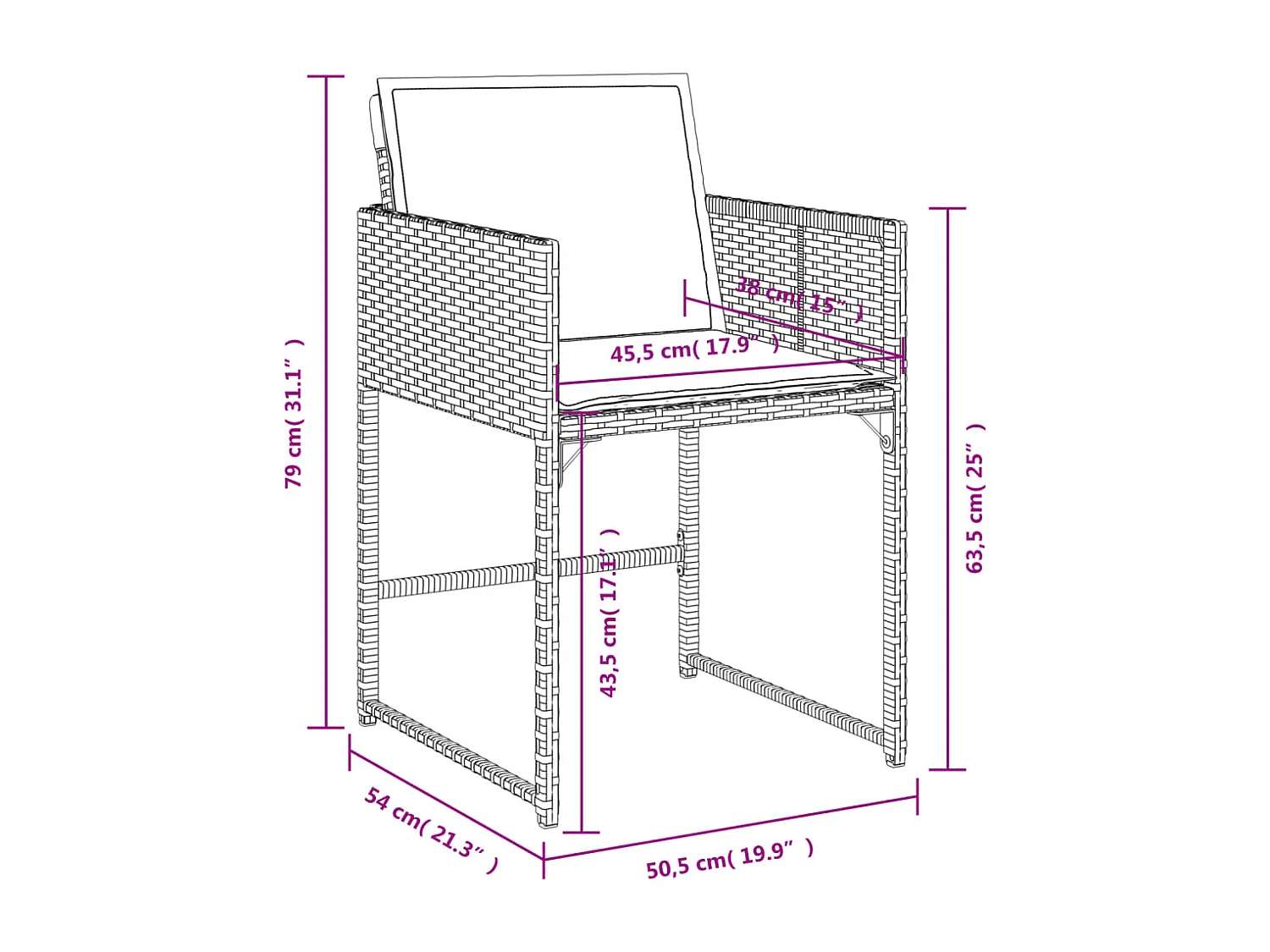 Set da Pranzo da Giardino 11 pz con Cuscini Polyrattan Marrone