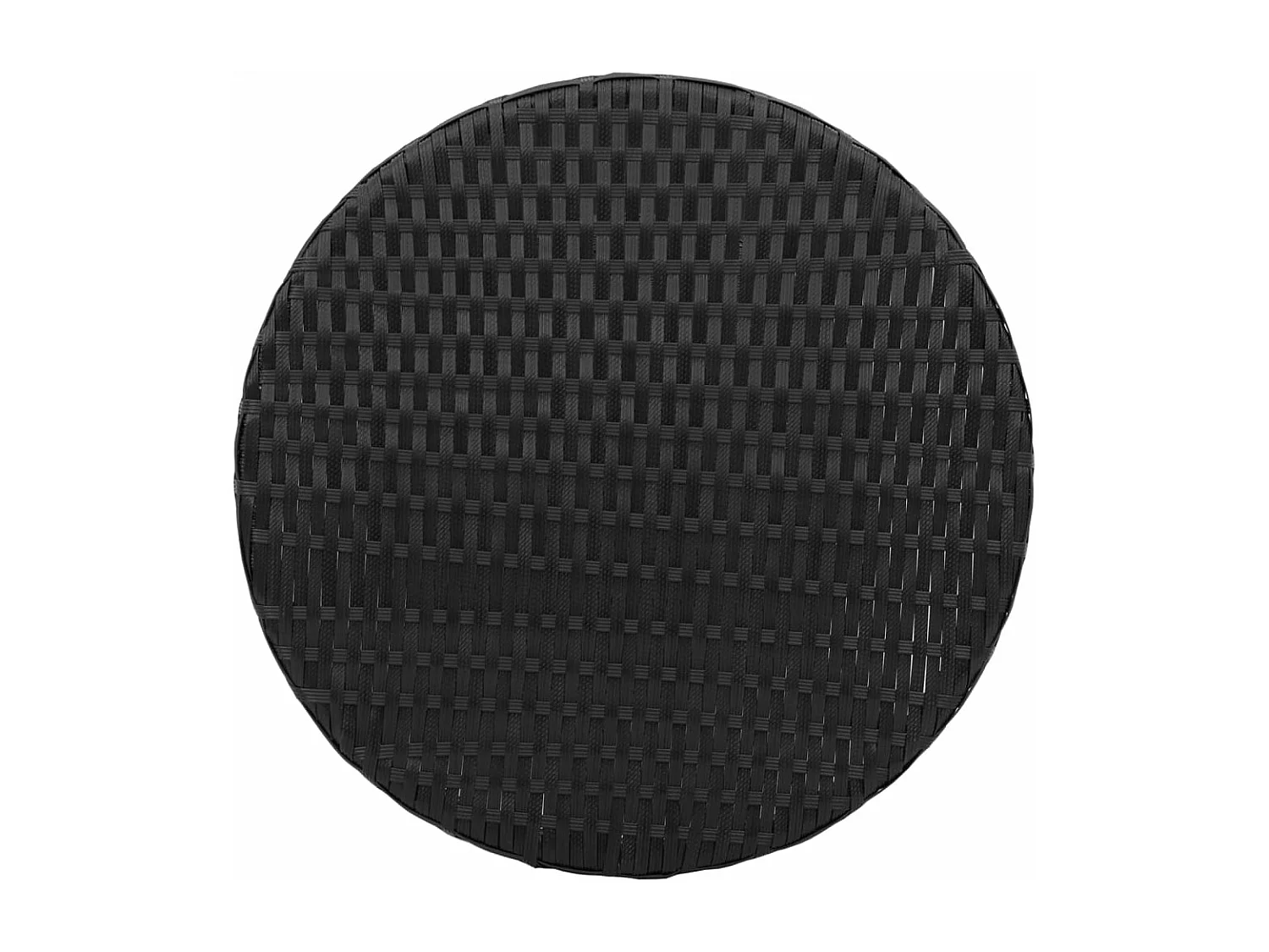 Ensemble de bistro 3 pcs avec coussins noir résine tressée