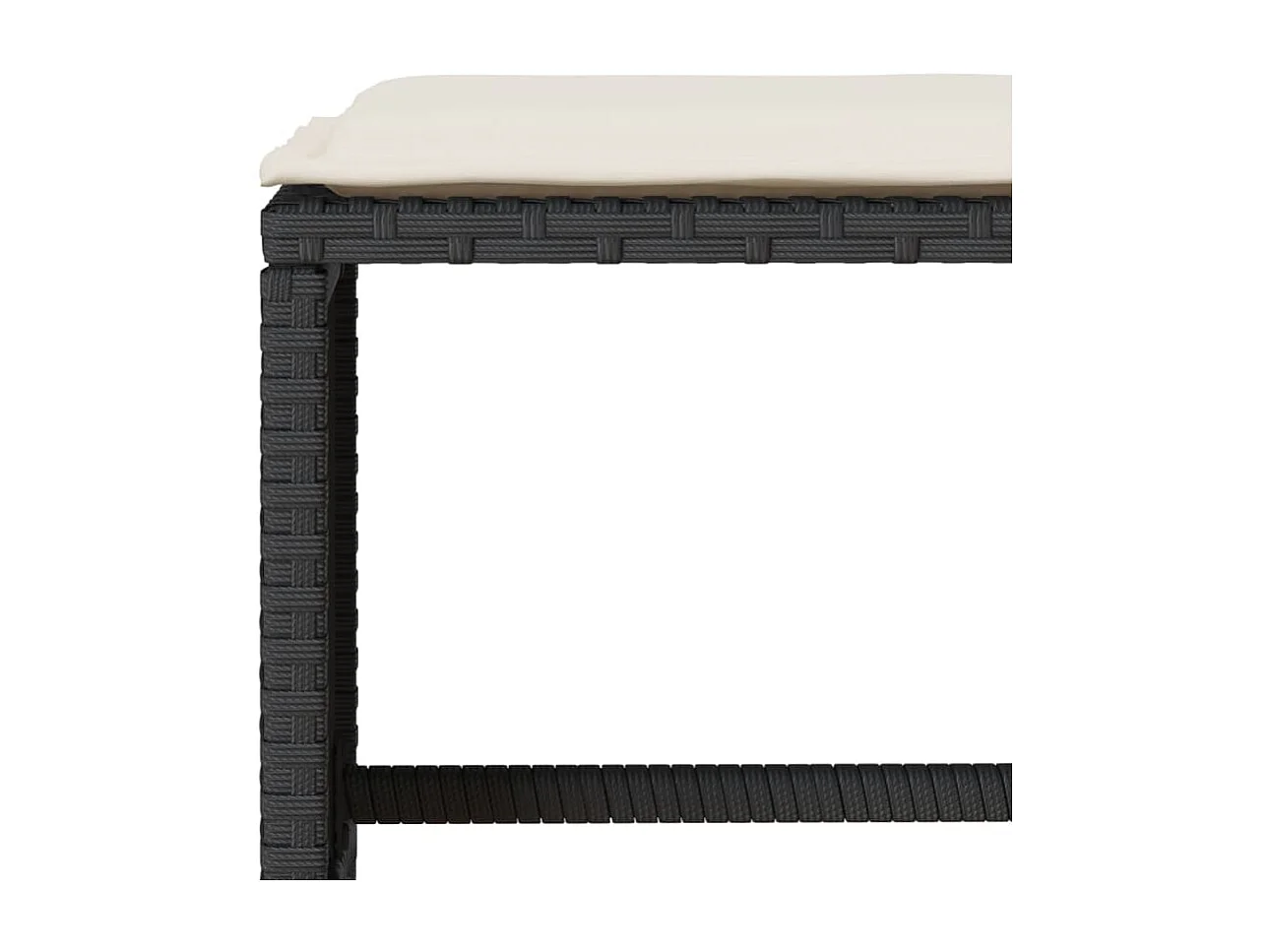 6-tlg. Garten-Sofagarnitur mit Kissen Schwarz Poly Rattan