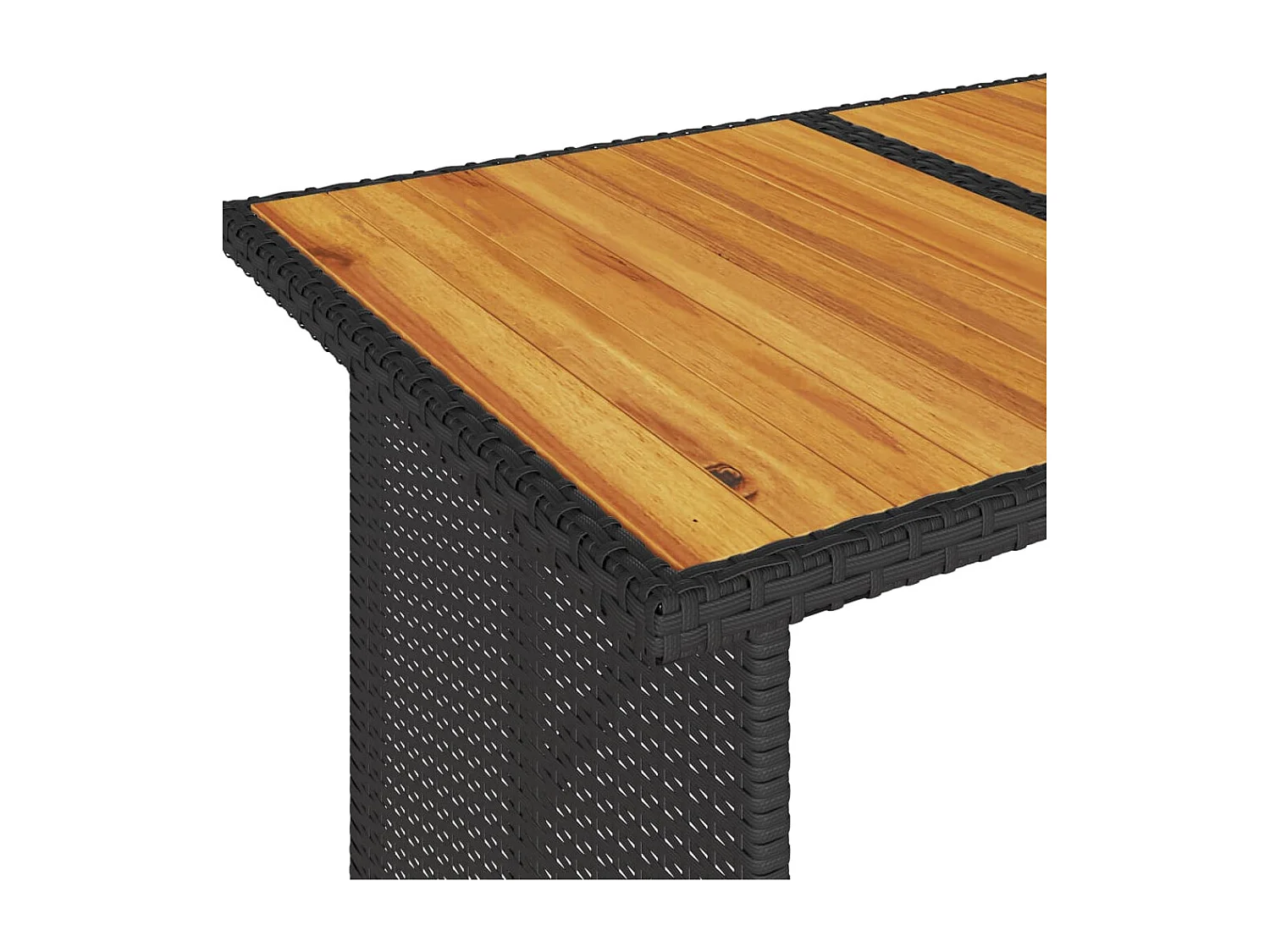 Salon de jardin 6 pcs avec coussins noir résine tressée