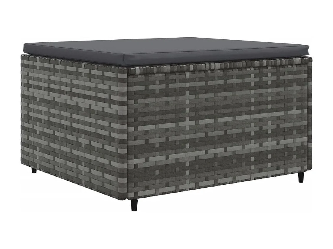 Set Divani da Giardino 6 pz con Cuscini in Polyrattan Grigio