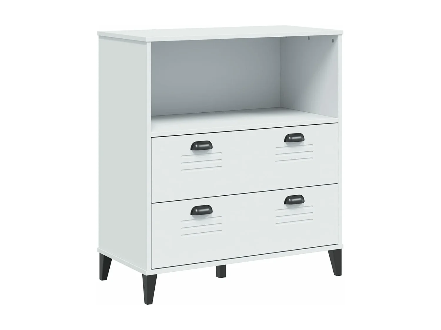 Libreria VIKEN Bianca 80x40x80 cm in Legno Multistrato