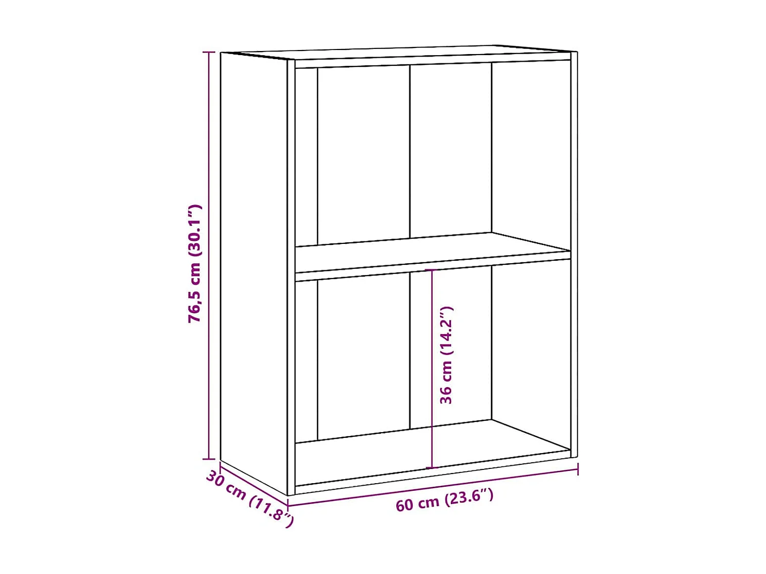 Boekenkast 82,5x30,5x115 cm bewerkt hout grijs sonoma eiken