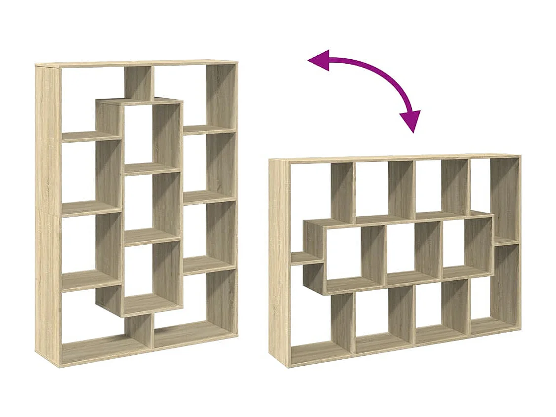 Bücherregal Räuchereiche 40x24x176 cm Holzwerkstoff
