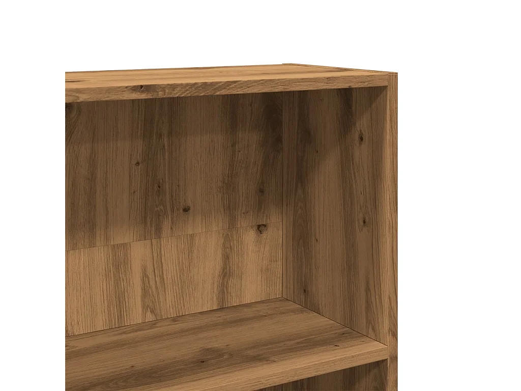 Estantería de madera de ingeniería marrón roble 60x24x176 cm