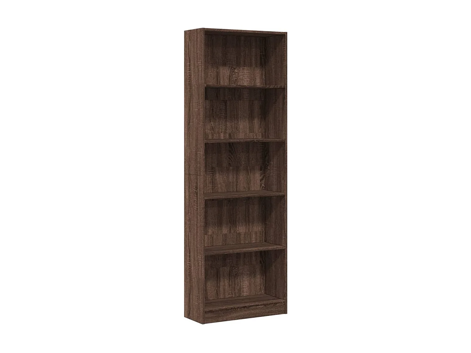 Bibliothèque chêne marron 60x24x176 cm bois d'ingénierie