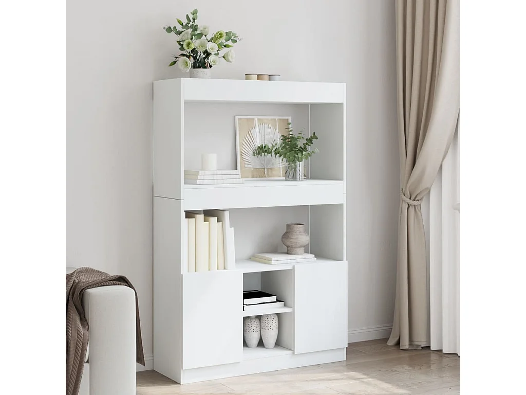 Armário alto 92x33x140 cm derivados de madeira branco