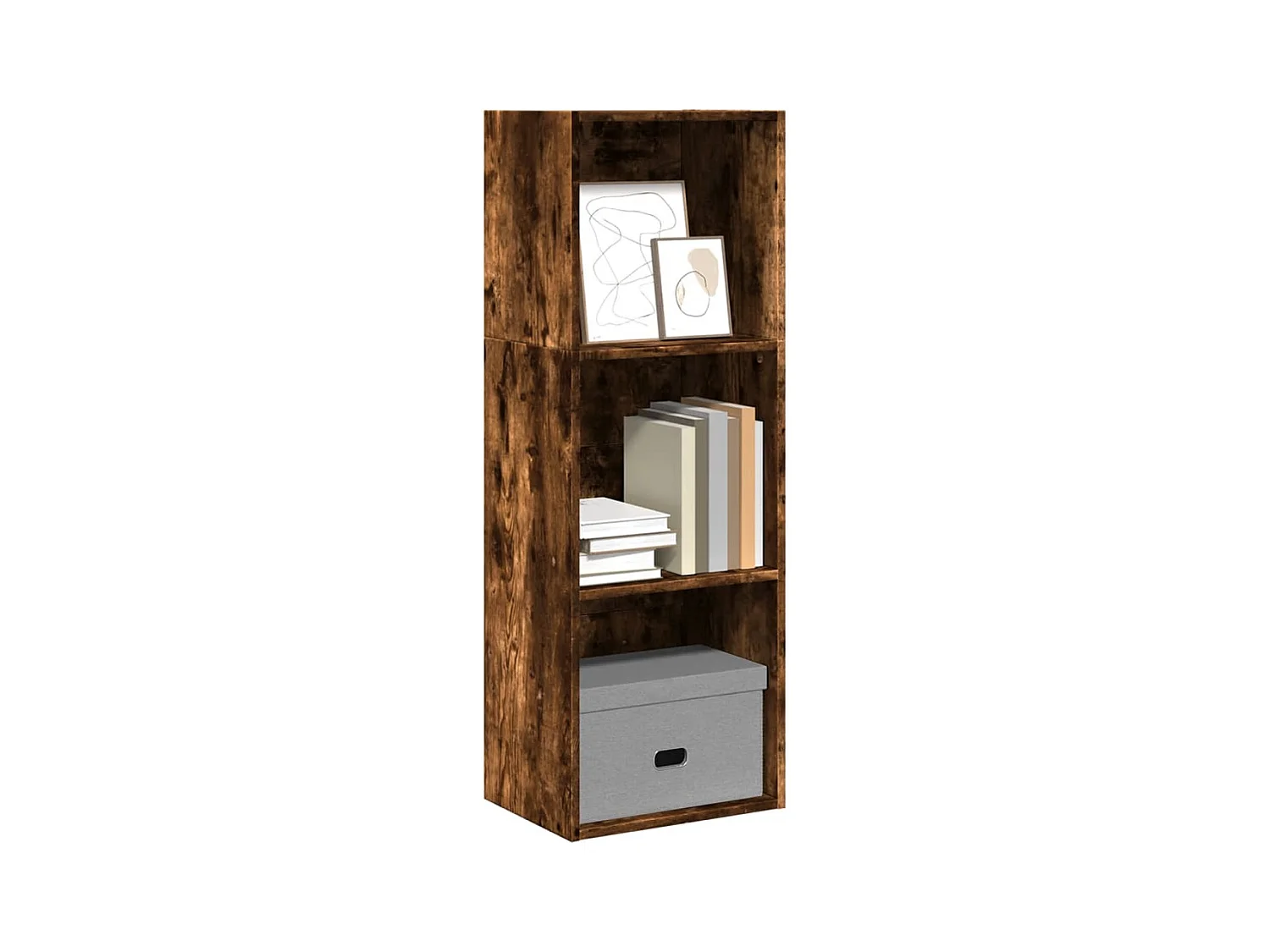 Bücherregal Räuchereiche 40x30x114 cm Holzwerkstoff