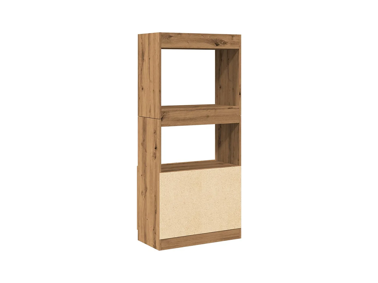 Buffet haut gris béton 63x33x140 cm bois d'ingénierie