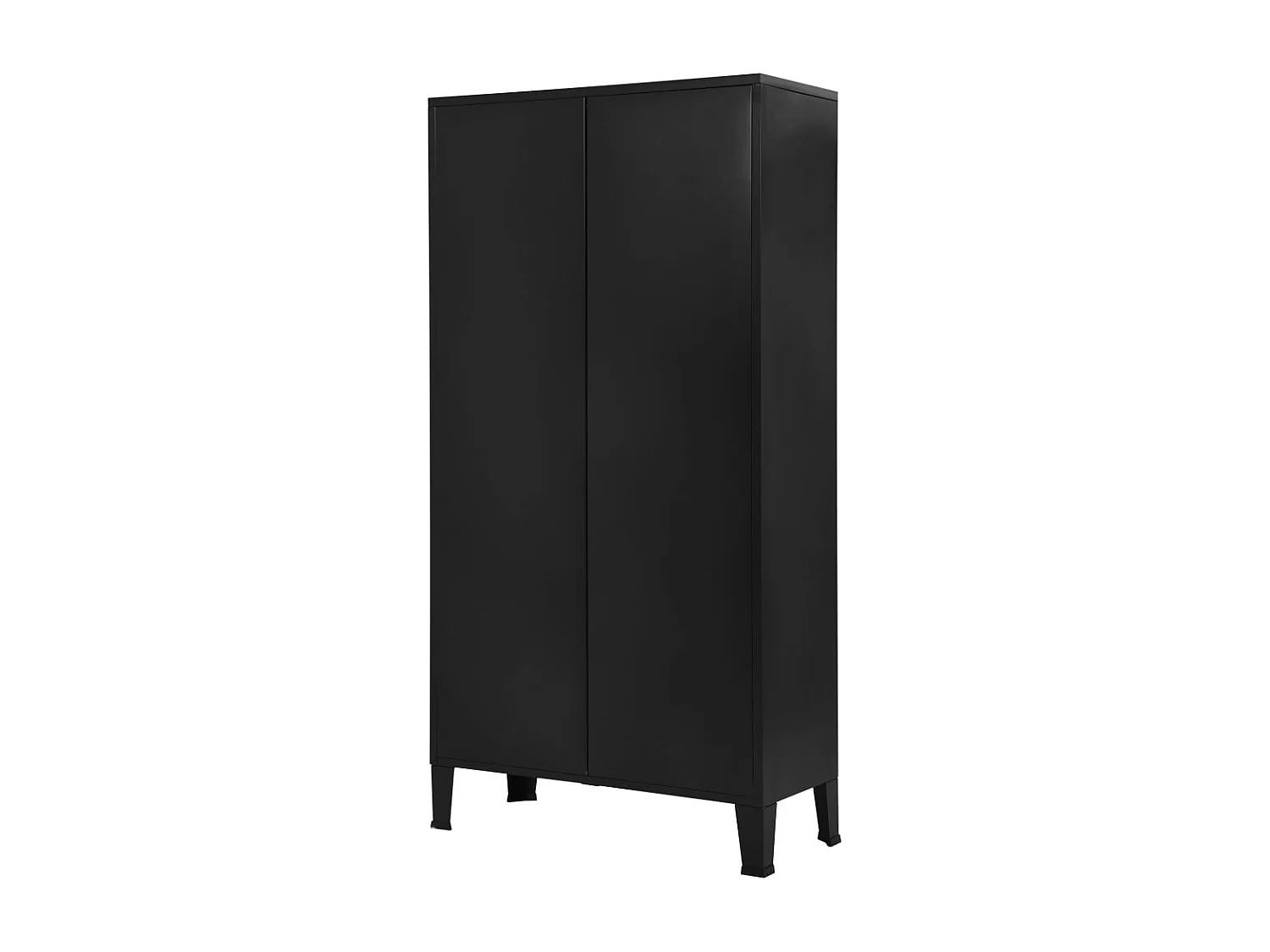 Bücherregal Industrie-Stil Schwarz 90x40x180 cm Stahl