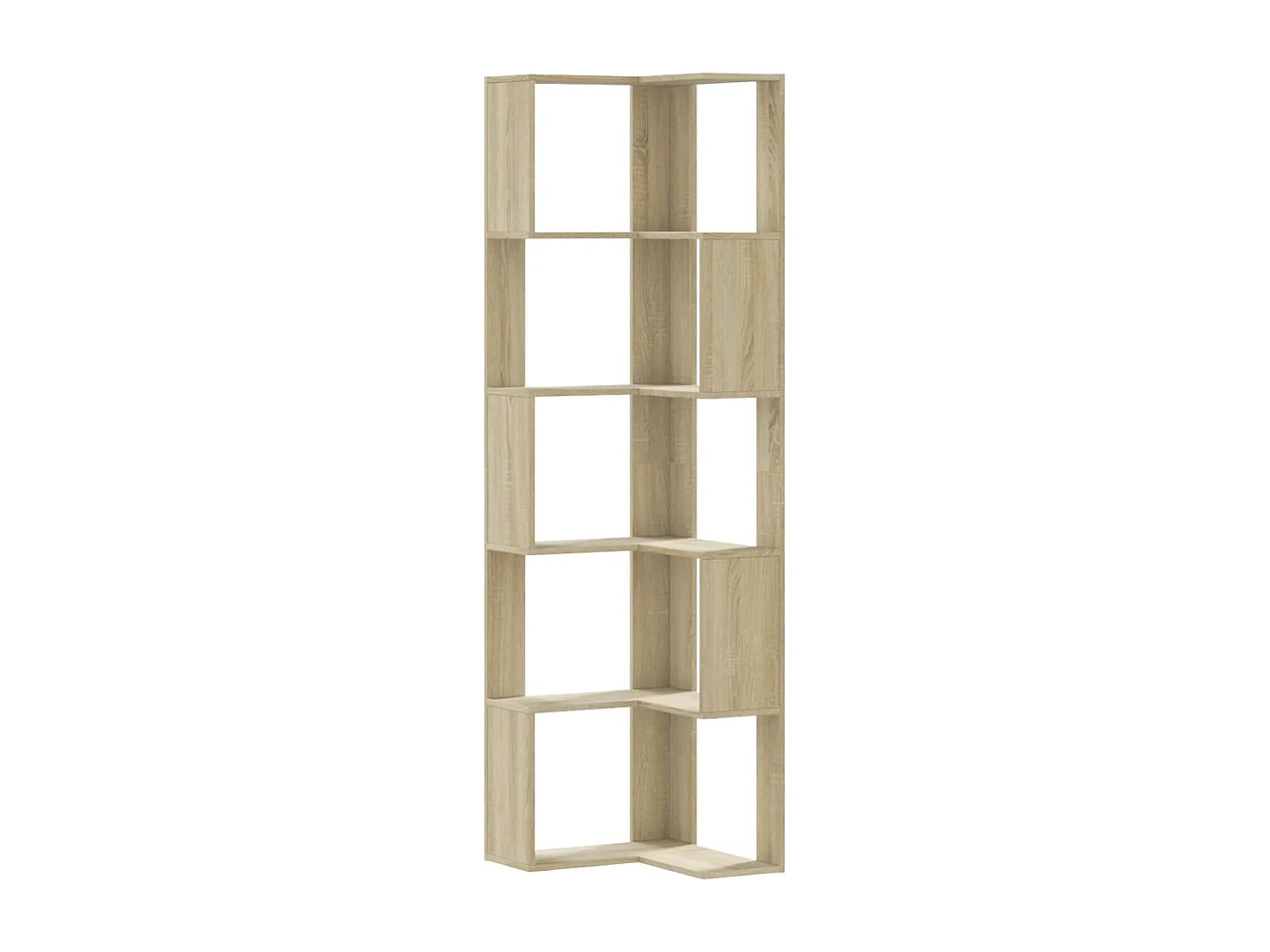 Estantería de esquina 5 niveles madera roble Sonoma 50x50x179cm
