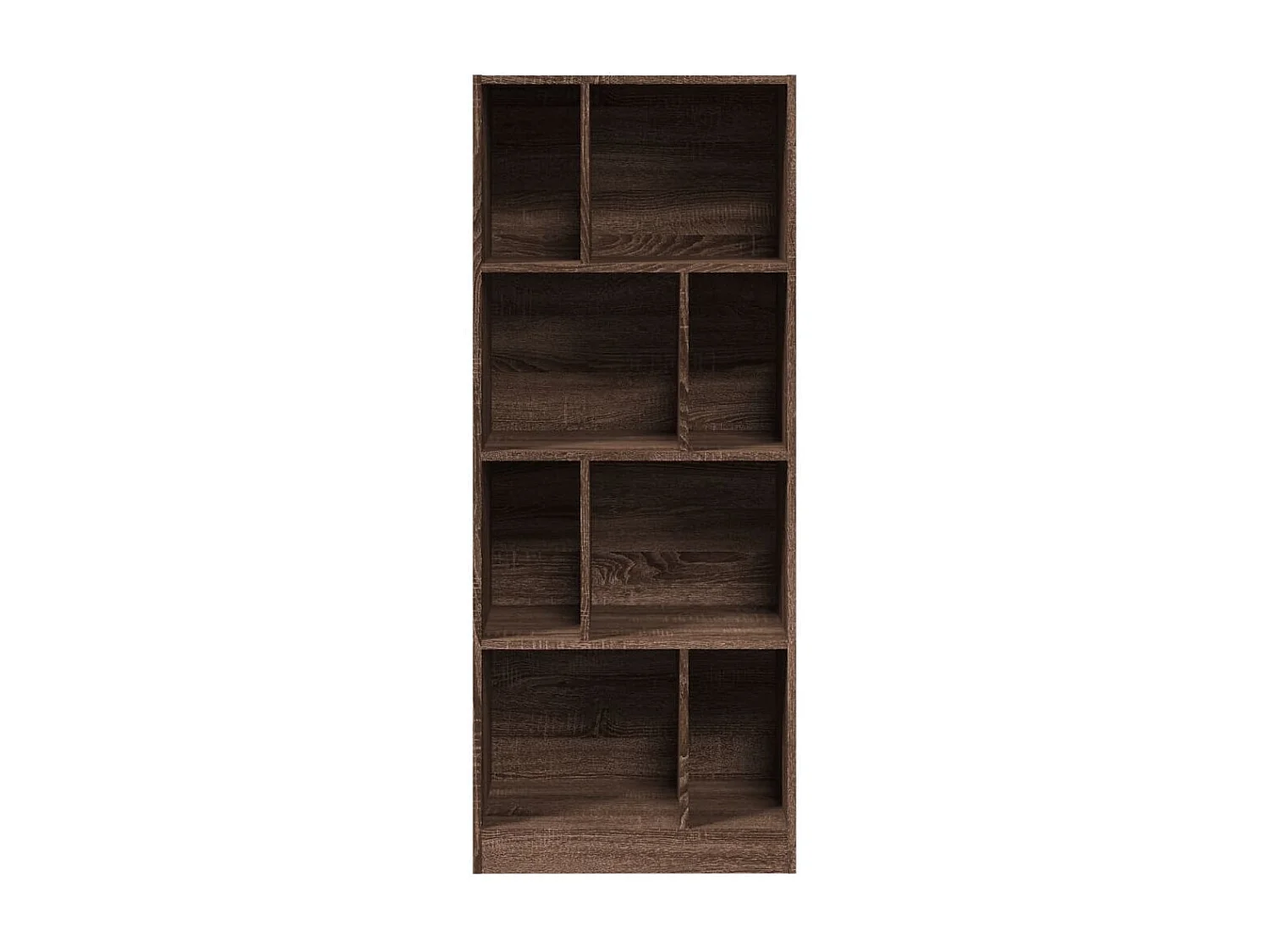 Bibliothèque chêne marron 57x28,5x141 cm bois d'ingénierie