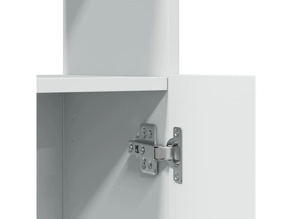 Buffet haut chêne fumé 63x33x140 cm bois d'ingénierie