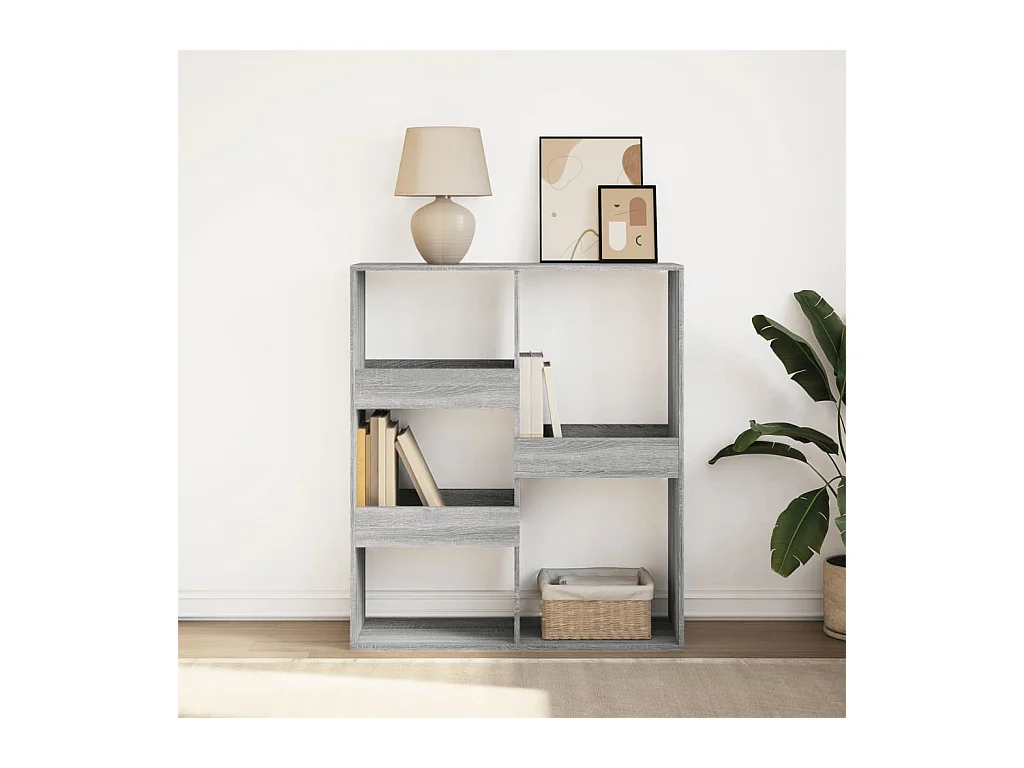 Boekenkast / kamerscherm 100x33x115 cm grijs sonoma eikenkleur