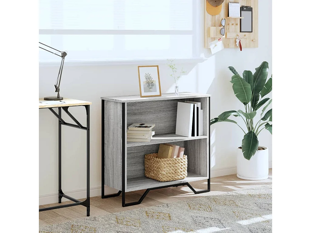 Estantería madera de ingeniería gris Sonoma 80x31x74,5 cm