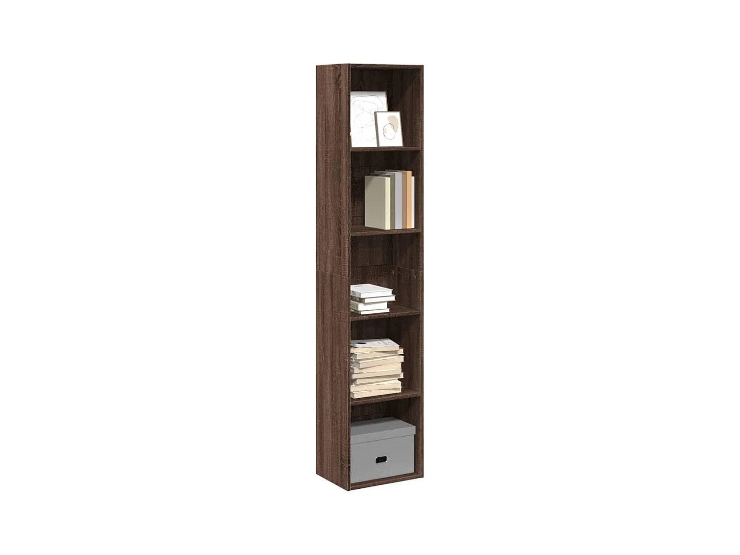 Bücherregal Braun Eichen-Optik 40x30x189 cm Holzwerkstoff