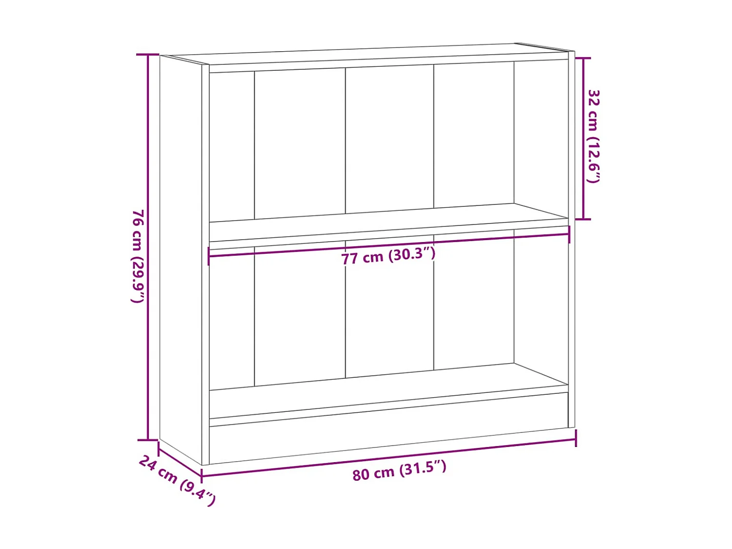 Bibliothèque blanc 60x30x114 cm bois d'ingénierie