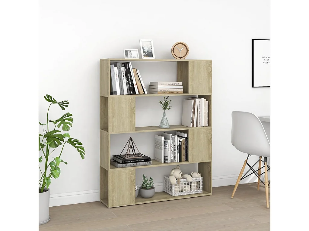 Bibliothèque/Séparateur de pièce Chêne sonoma 100x24x124 cm