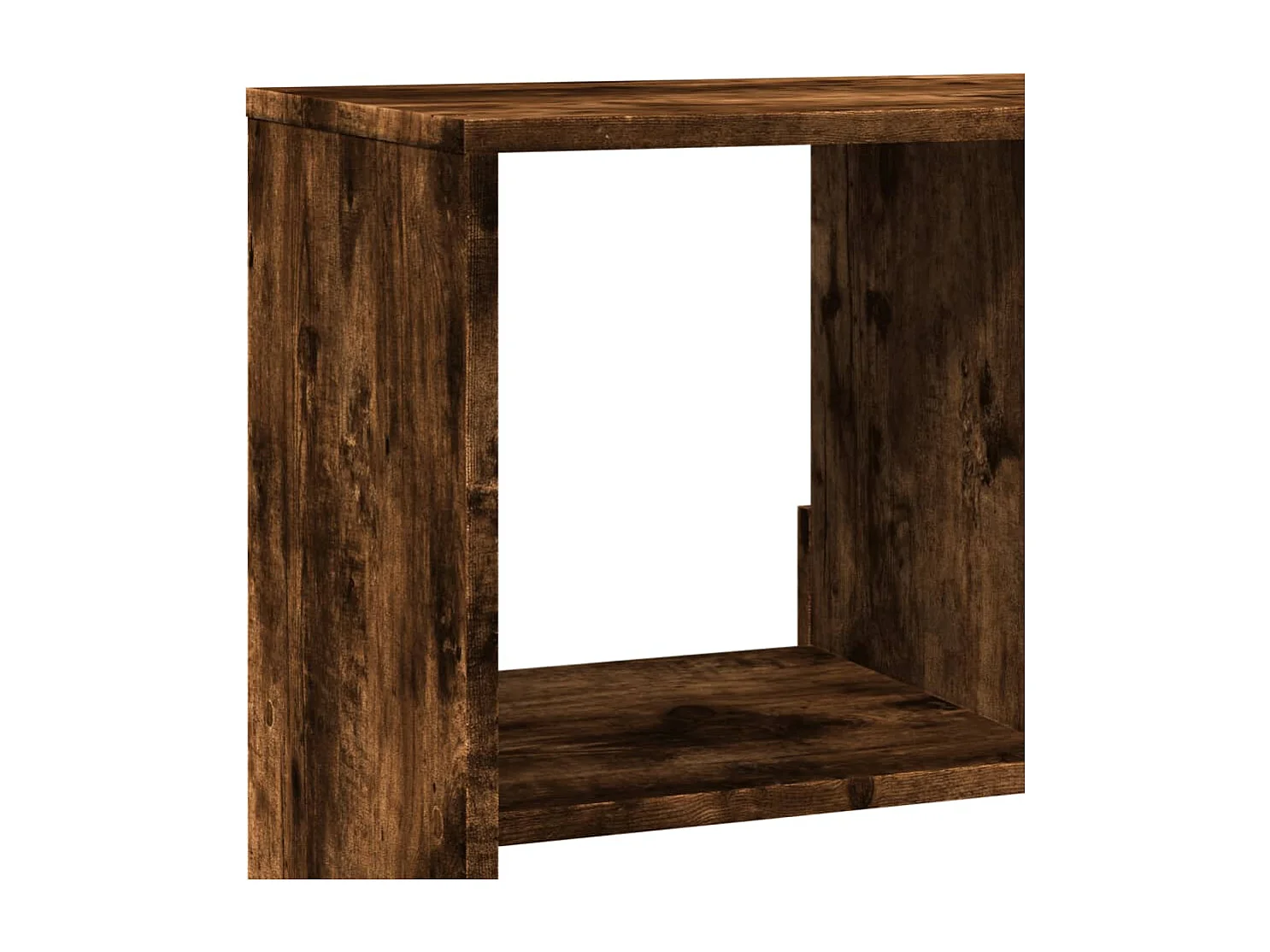 Buffet haut chêne fumé 92x33x180 cm bois d'ingénierie