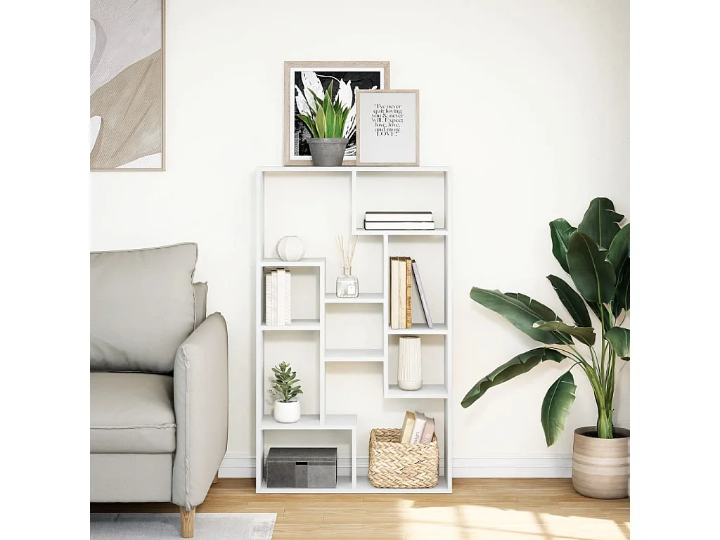 Libreria Bianca 72x20x120 cm in Truciolato