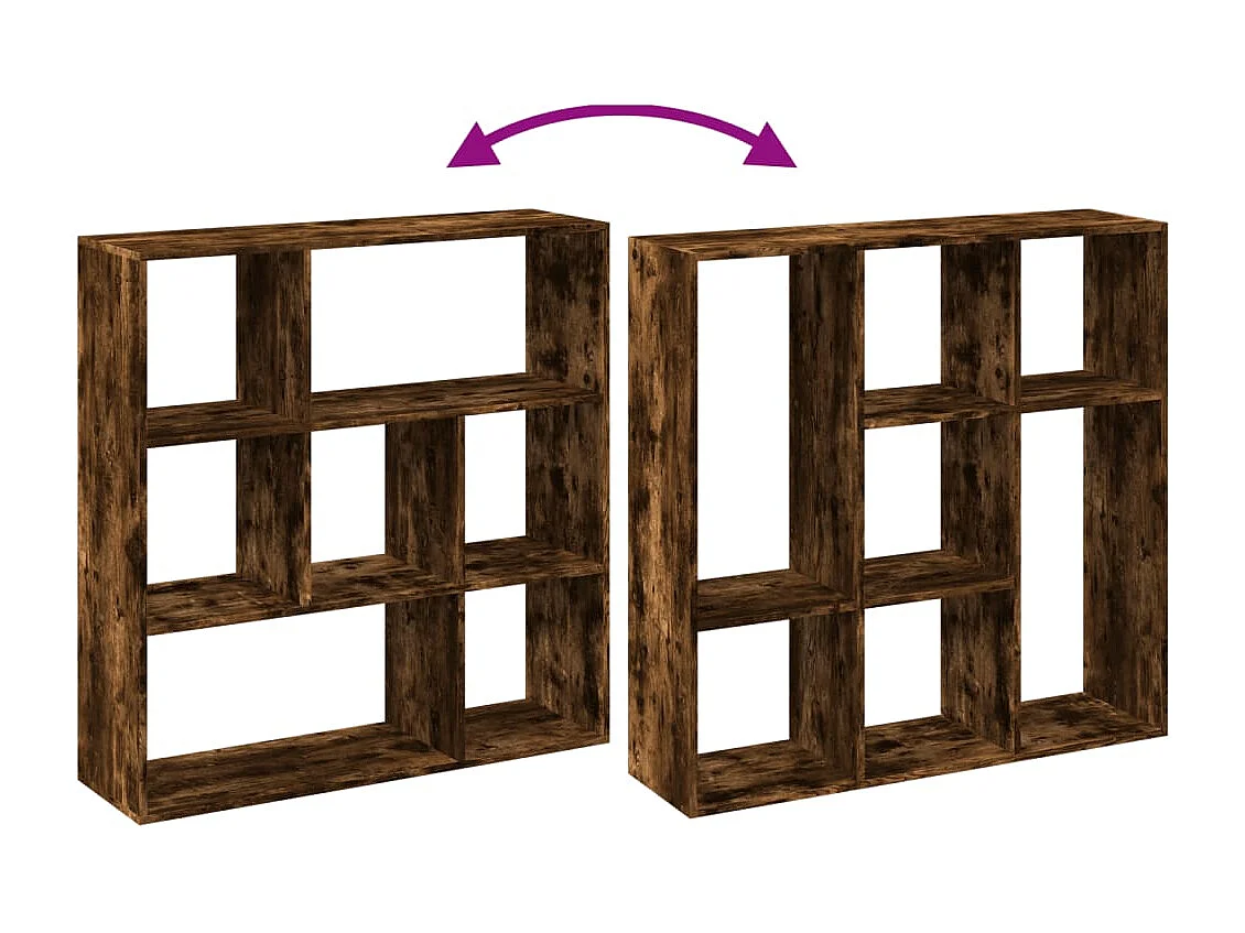 Librería divisora 4 niveles roble artisan 131,5x29x131,5 cm