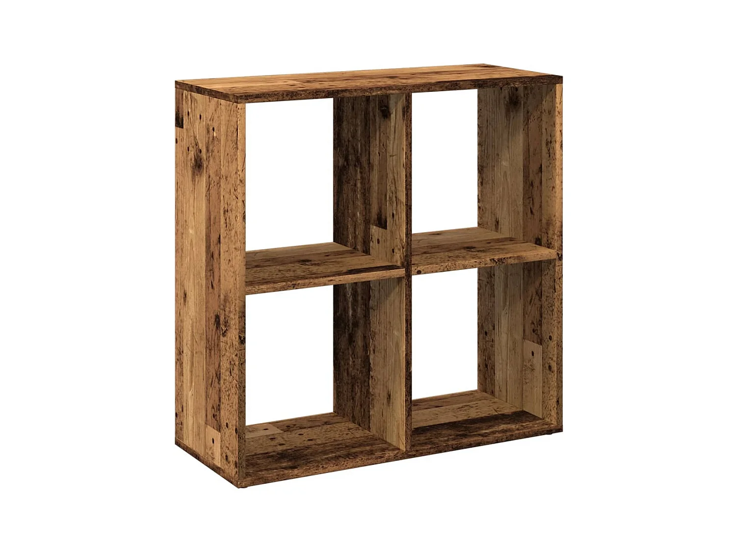 Étagère séparatrice de pièce vieux bois 69,5x29x69,5 cm