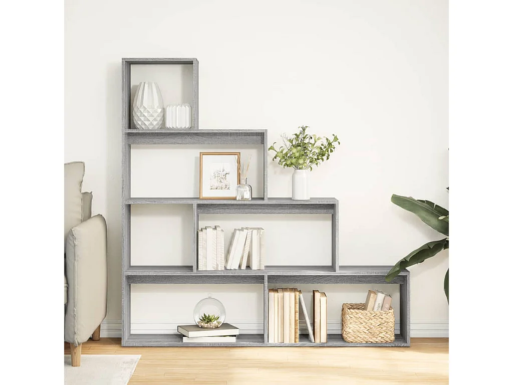 Libreria 4 Ripiani Grigio Sonoma 143,5x29x143,5 cm Truciolato