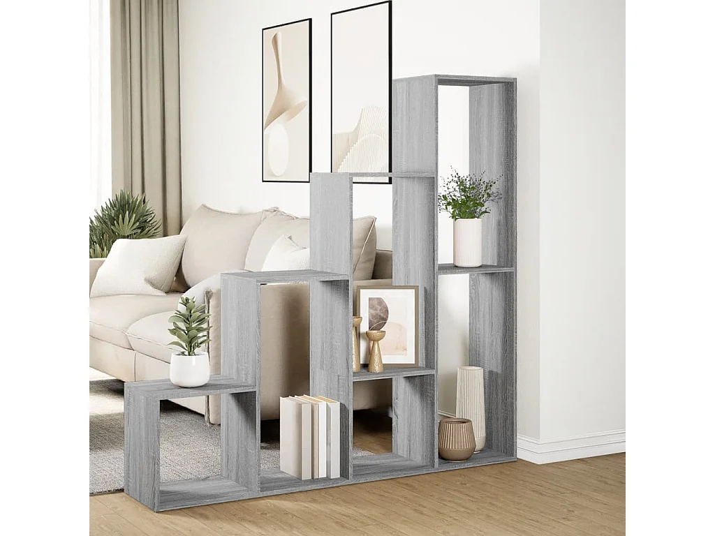 Libreria 4 Ripiani Grigio Sonoma 143,5x29x143,5 cm Truciolato