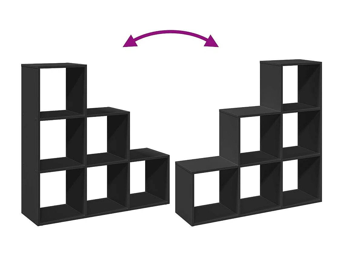 Étagère séparatrice de pièce 4 niveaux sonoma gris