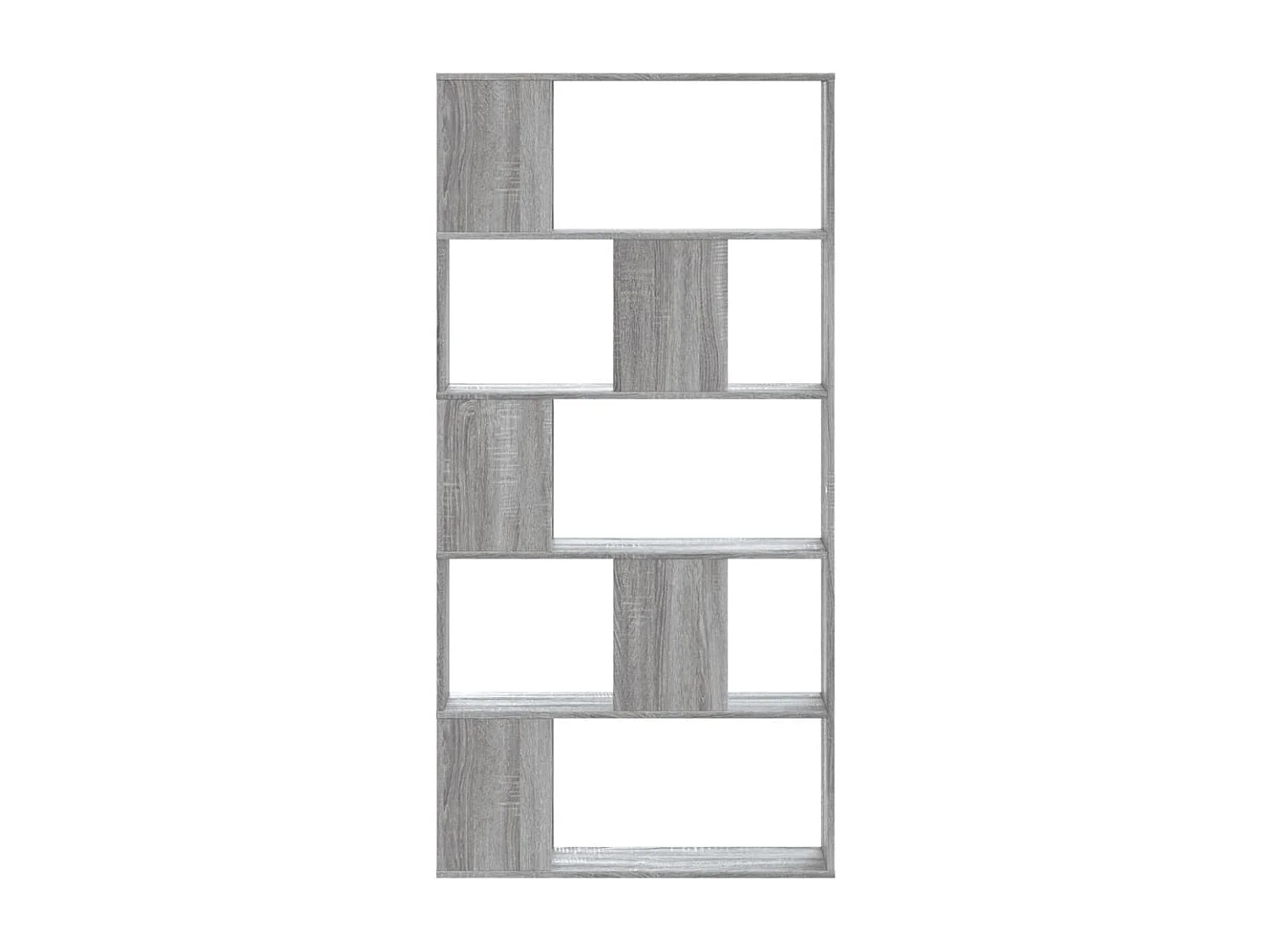 Librería de 5 niveles madera gris Sonoma 80,5x23,5x162,5 cm