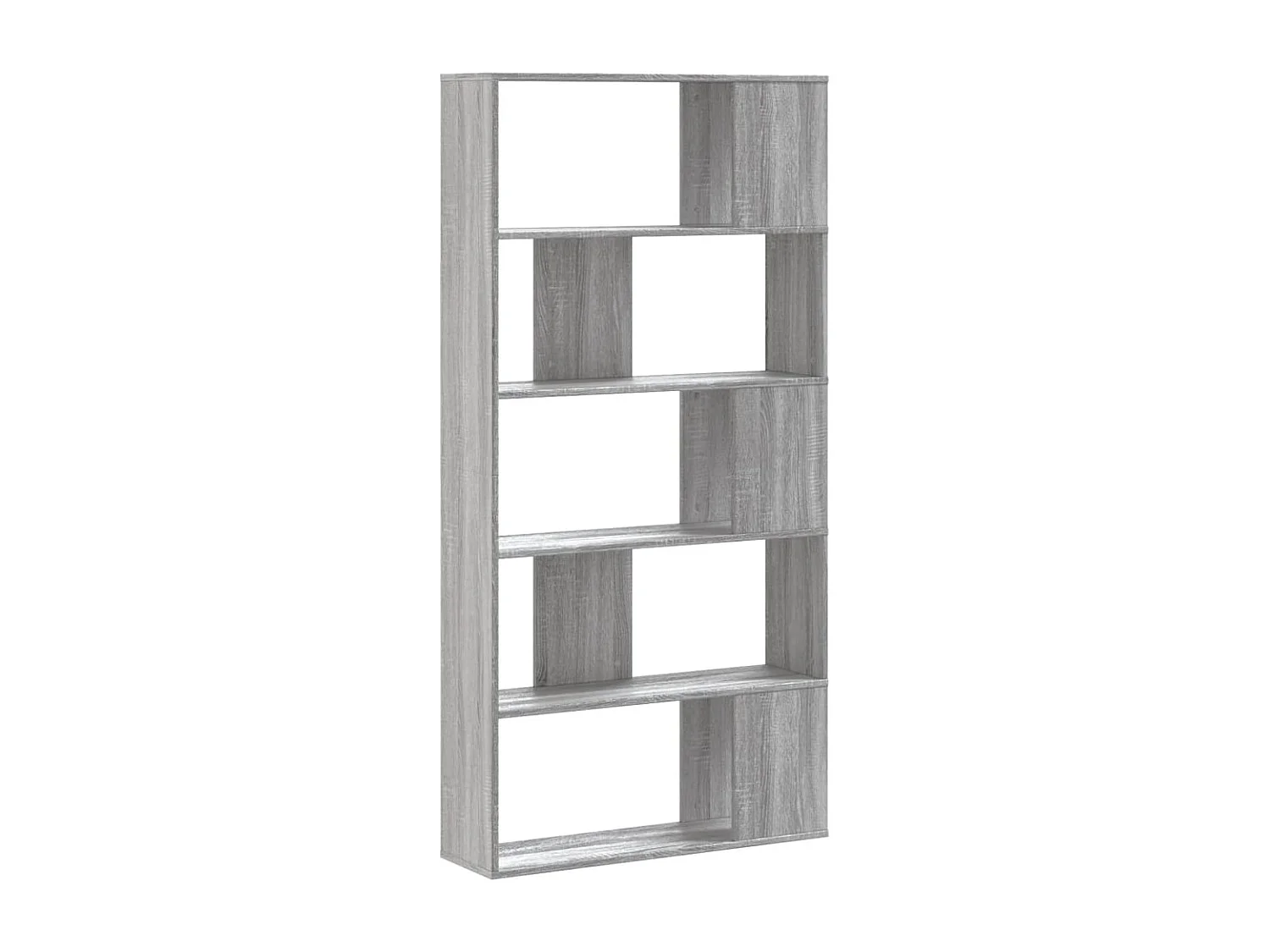 Librería de 5 niveles madera gris Sonoma 80,5x23,5x162,5 cm