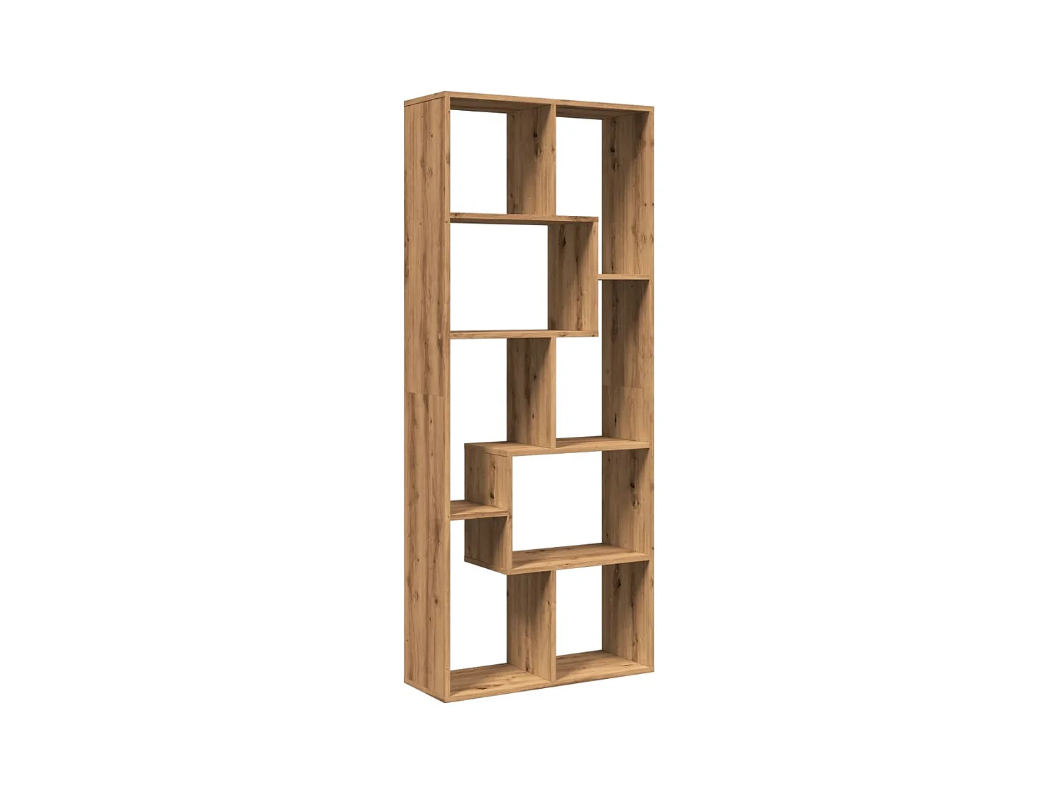 Étagère séparatrice de pièce chêne artisanal 67x25x161,5 cm