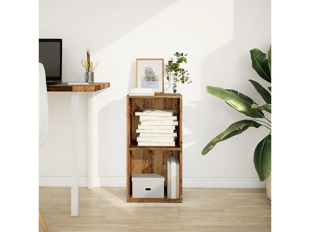 Estantería madera de ingeniería color envejecido 40x30x77 cm