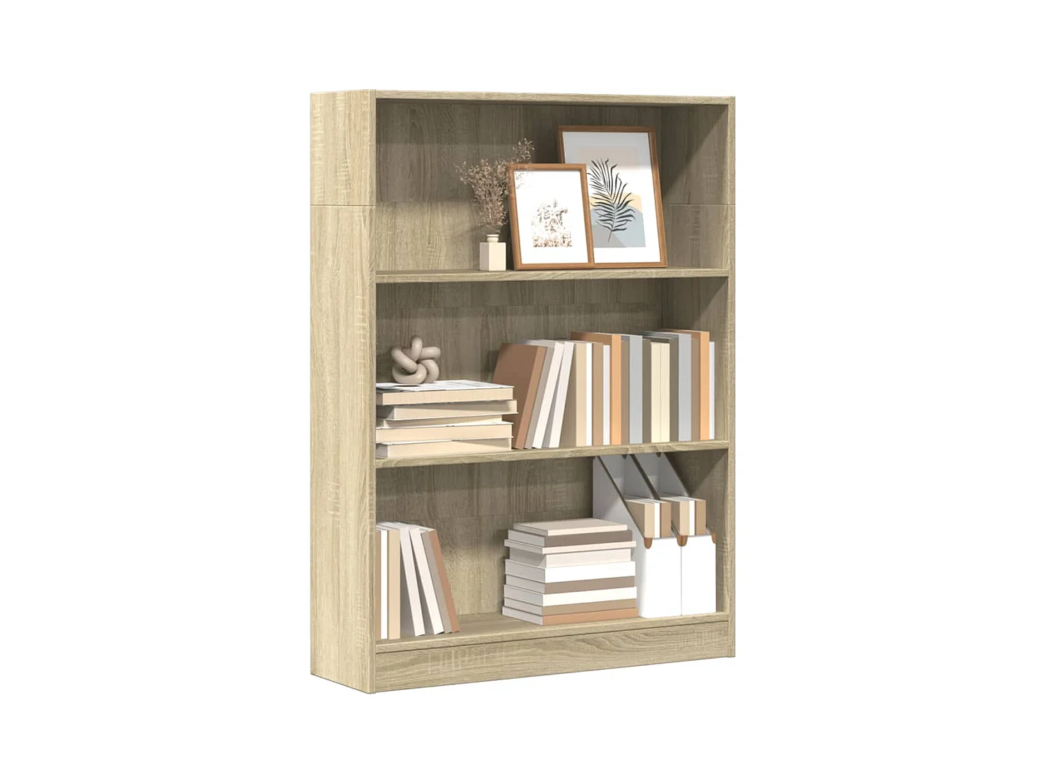 Bibliothèque chêne sonoma 80x24x109 cm bois d'ingénierie