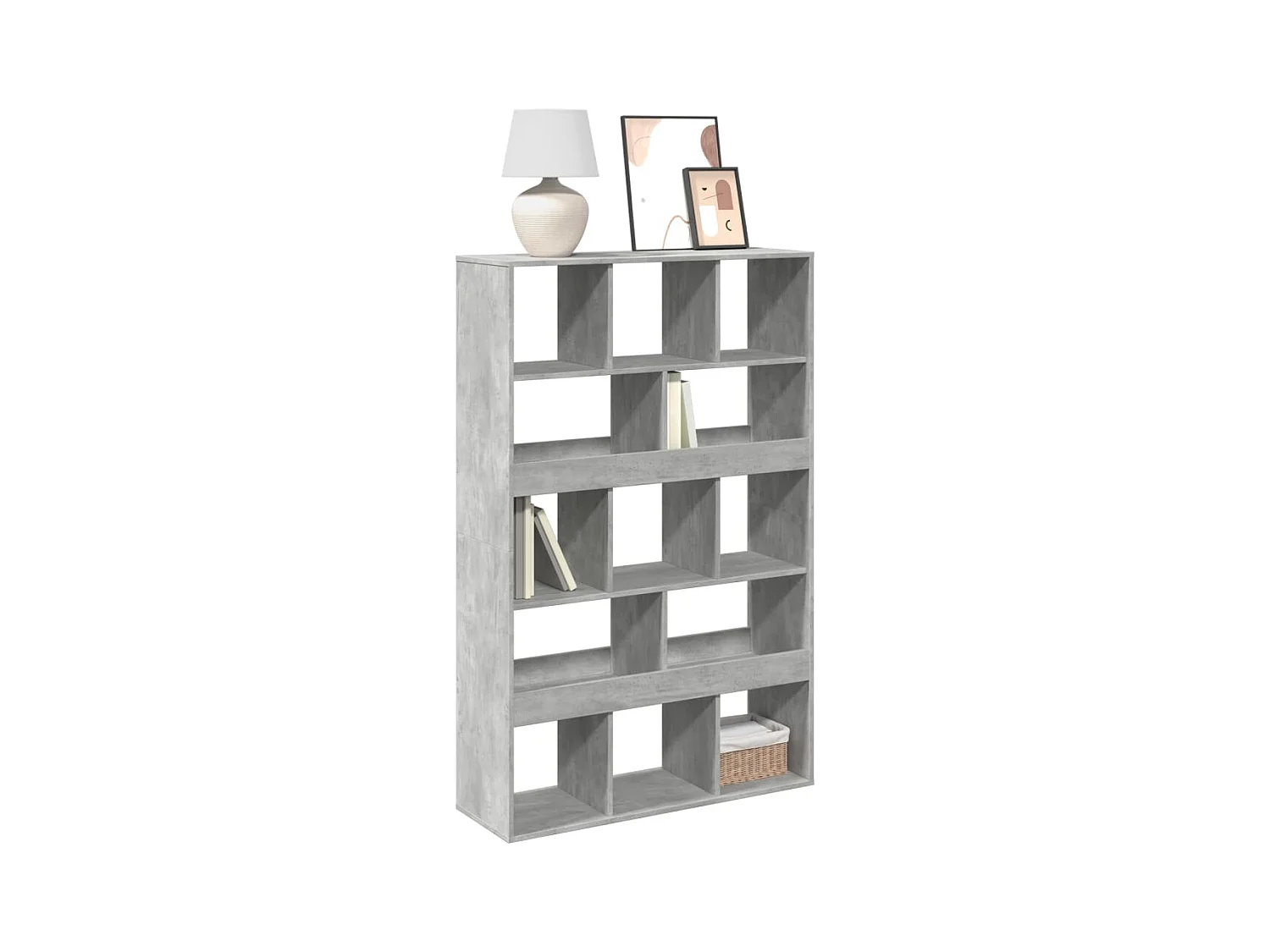 Bücherregal Betongrau 100x33x156,5 cm Holzwerkstoff