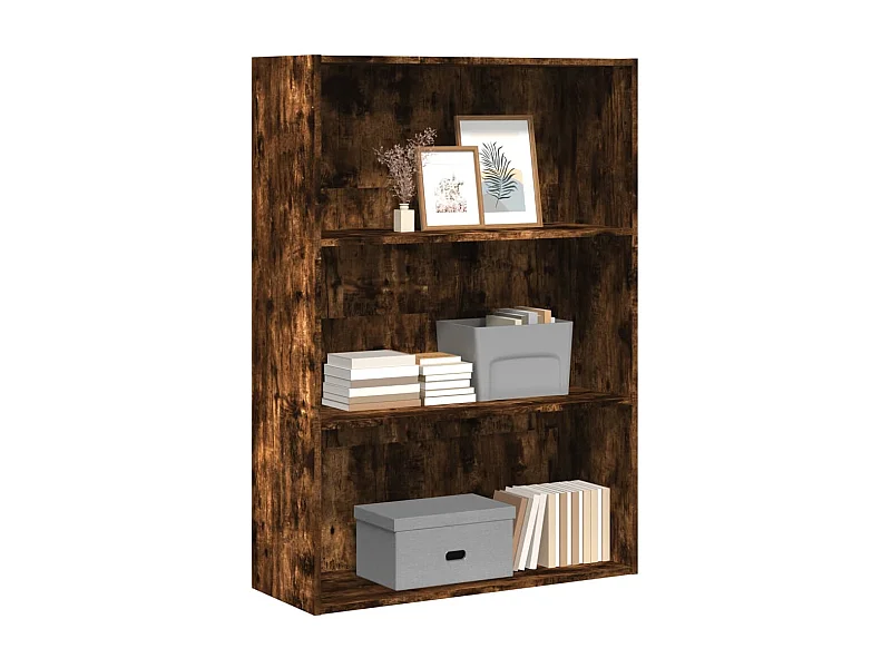 Libreria Rovere Fumo 80x30x114 cm in Legno Multistrato
