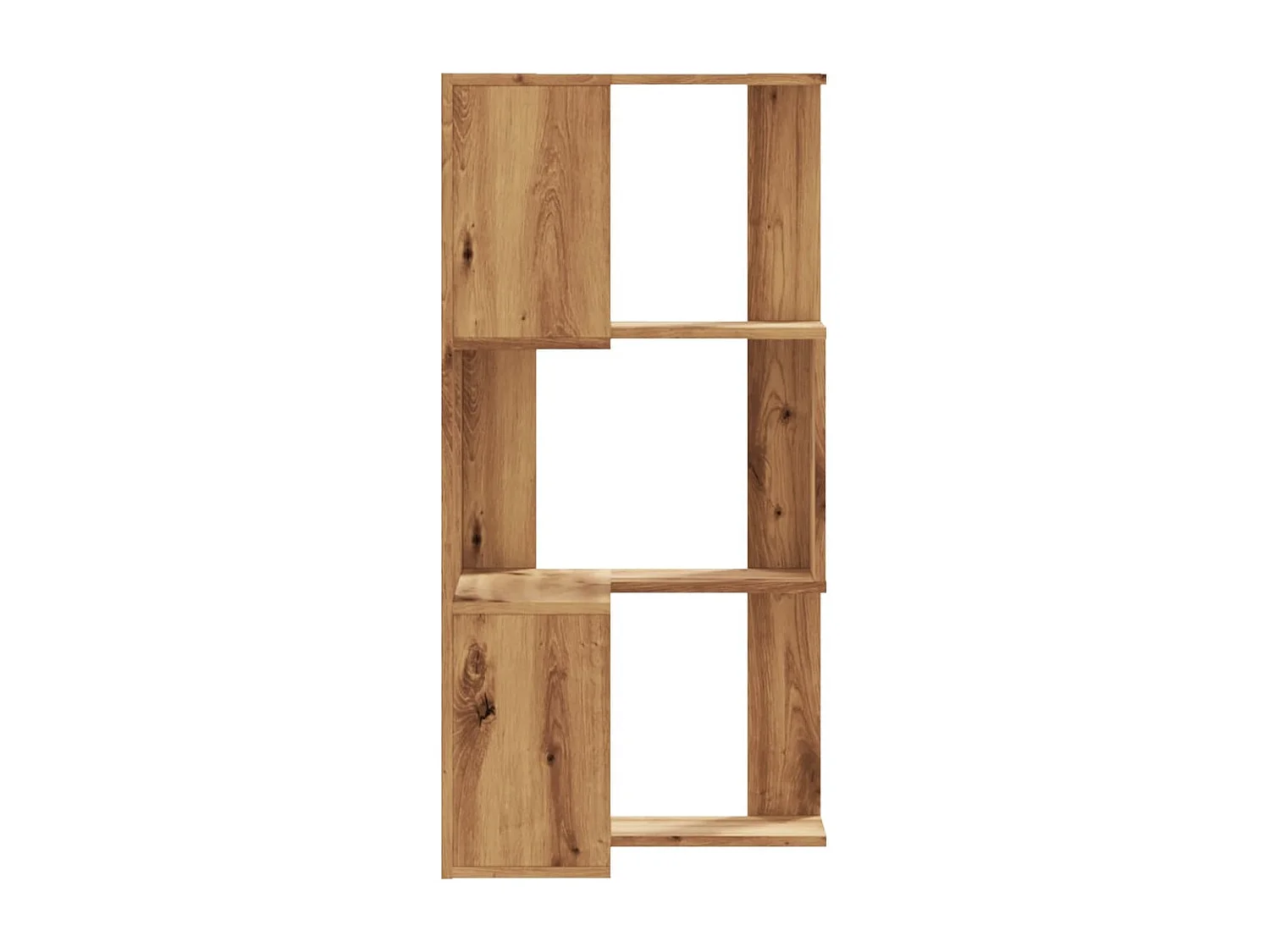 Libreria Angolare 3Ripiani Rovere Artigianale 50x50x102cm Legno