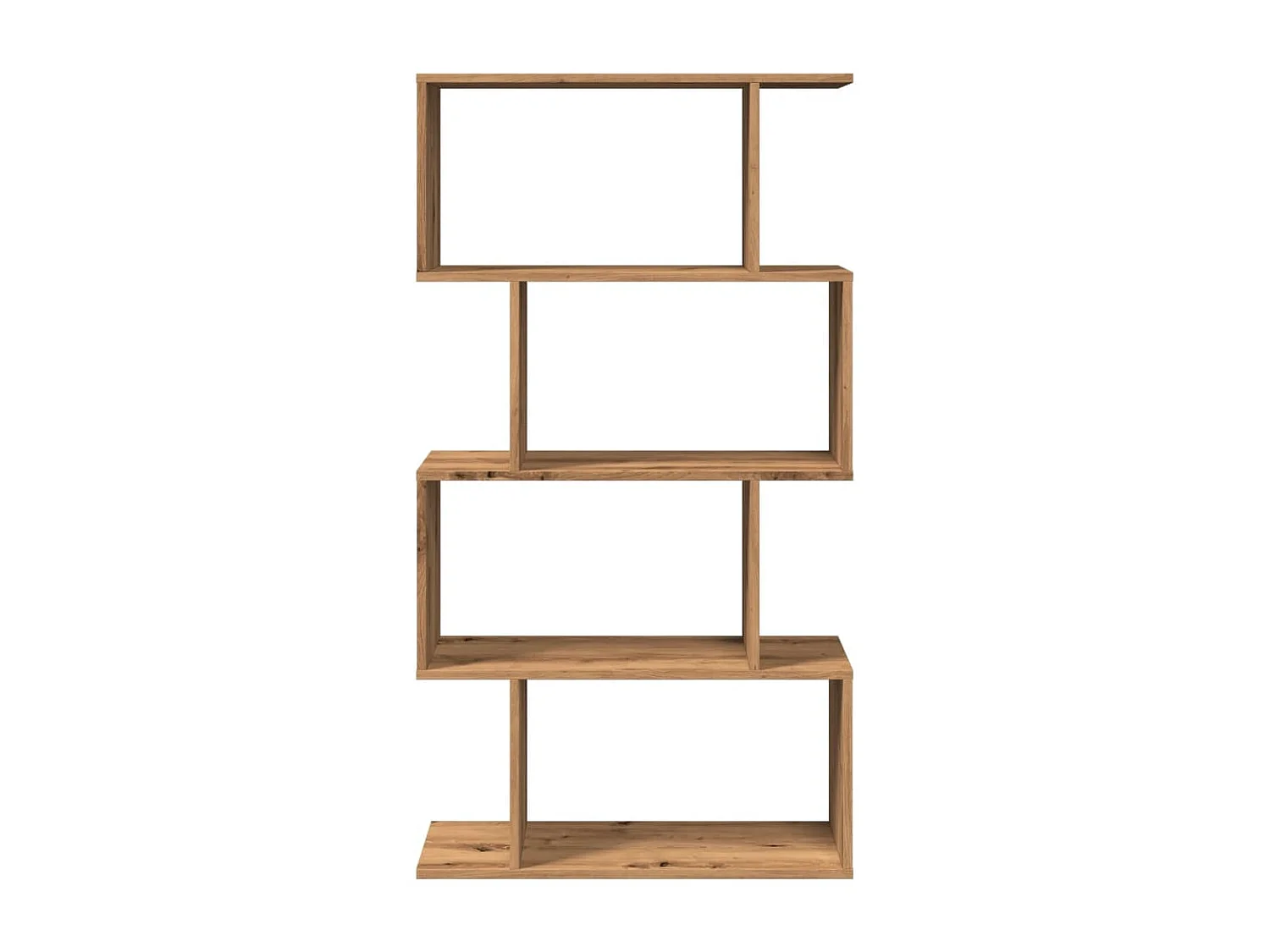 Libreria 4 Ripiani Rovere Artigianale 70x24x129 cm Truciolato