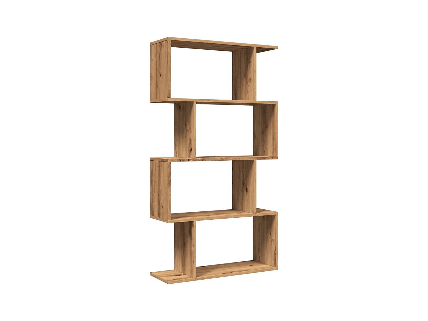Raumteiler-Bücherregal 4 Böden Artisan-Eiche 70x24x129 cm