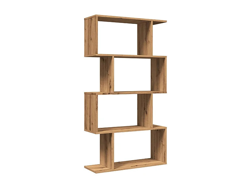 Raumteiler-Bücherregal 4 Böden Artisan-Eiche 70x24x129 cm