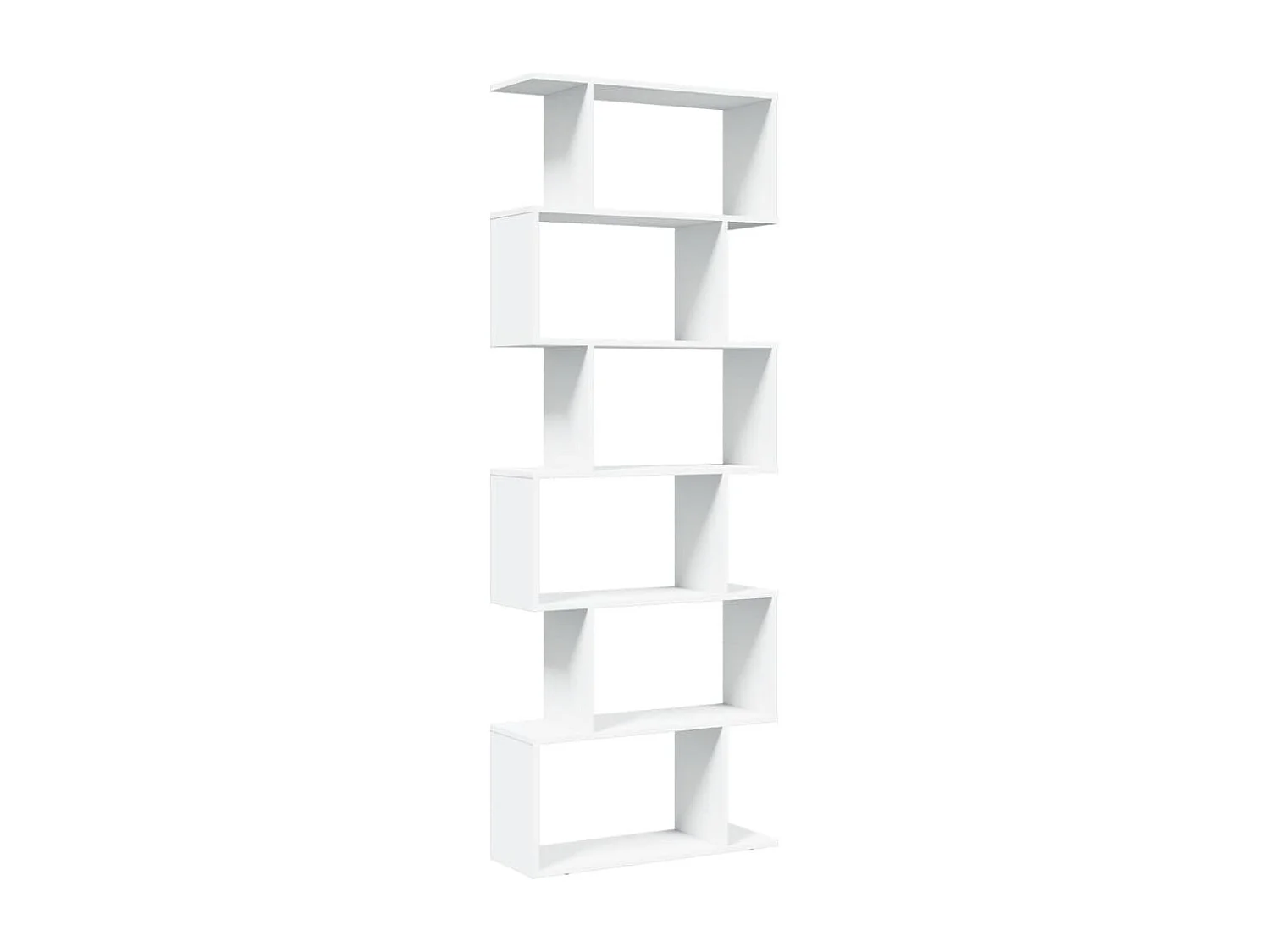 Étagère séparatrice de pièce à 6 niveaux chêne artisanal