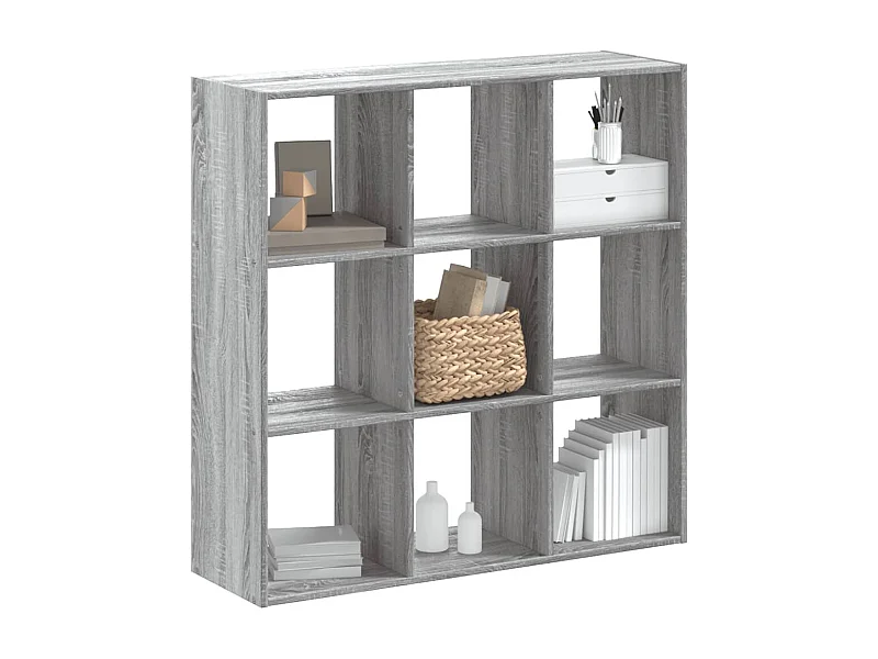 Libreria Grigio Sonoma 102x32x102 cm in Legno Multistrato