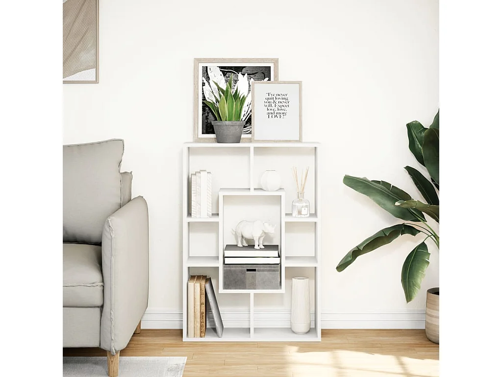 Estante 63x20x90 cm derivados de madeira branco